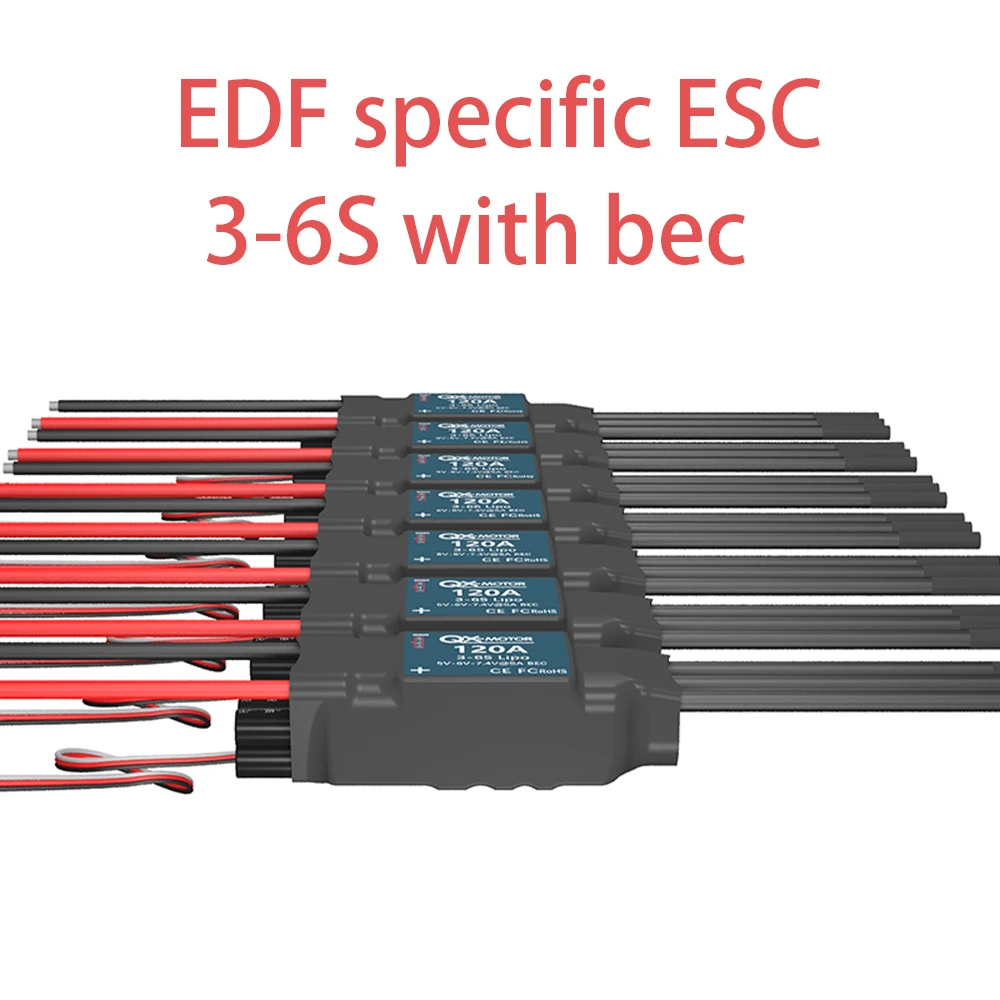 QX-MOTOR 120A ESC 5A BEC 3-6S Lipo Бесщеточный электронный регулятор скорости для бесщеточного