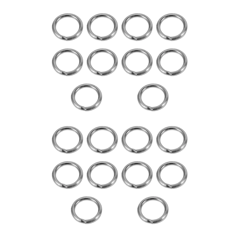

M4 x 30mm Stainless Steel Strapping Welded Round O Rings 20 Pcs