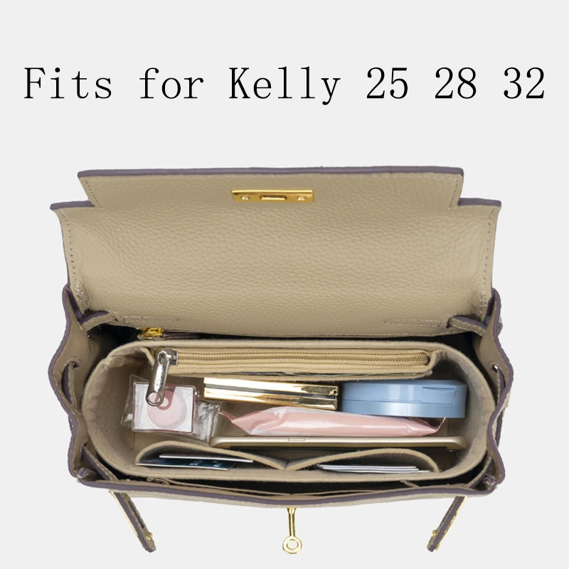 

Women Insert Bag Organizer for Kelly 25 28 32 Makeup Handbag Organizer Travel Inner Purse Portable Cosmetic Inside Bags