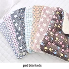 Мягкое Фланелевое утолщенное мягкое флисовая подкладка одеяло для питомца, коврик для кровати для щенков, собак, кошек, диванная подушка, согревающее покрытие для сна