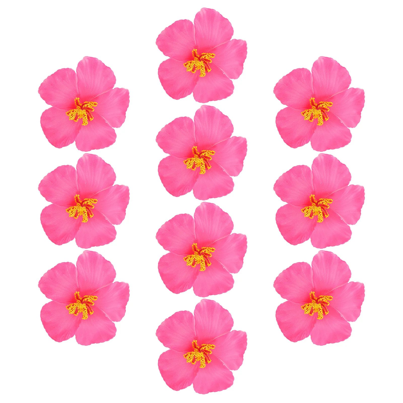 

Flowers Hibiscus Flower Party Hawaiian Decoration Artificial Faux Luau Tropical Fake Head Petals Decorations Bouquet