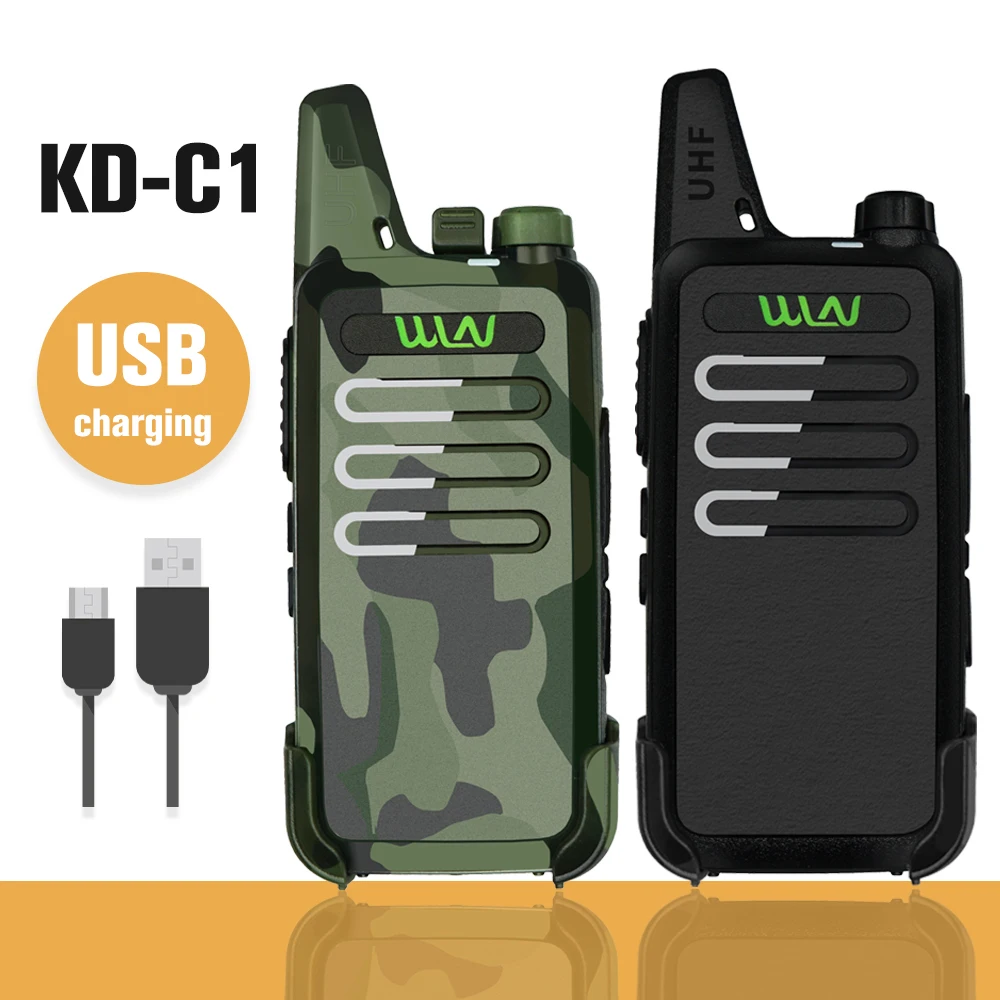 

WLN Kd-C1 Mini Walkie Talkie Portable Wireless Radio Thin Handheld KD C1 Two Way Radio Transceiver HF Ham Radio Station Intercom