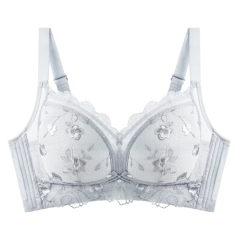 

Women's Full Coverage Wire Free Lace Bra 34 36 38 40 42 B C D E F