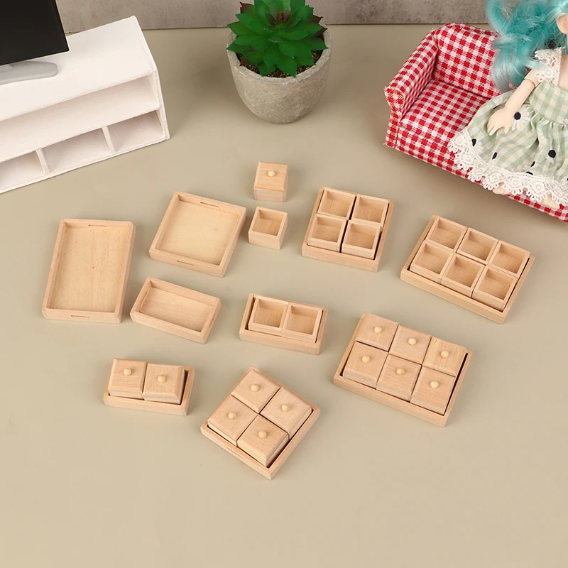 

1/12 миниатюрный деревянный поднос для кукольного домика, ящик для хранения, кухонный поднос для десертов, модель мебели, кукольный домик, украшение для кухни