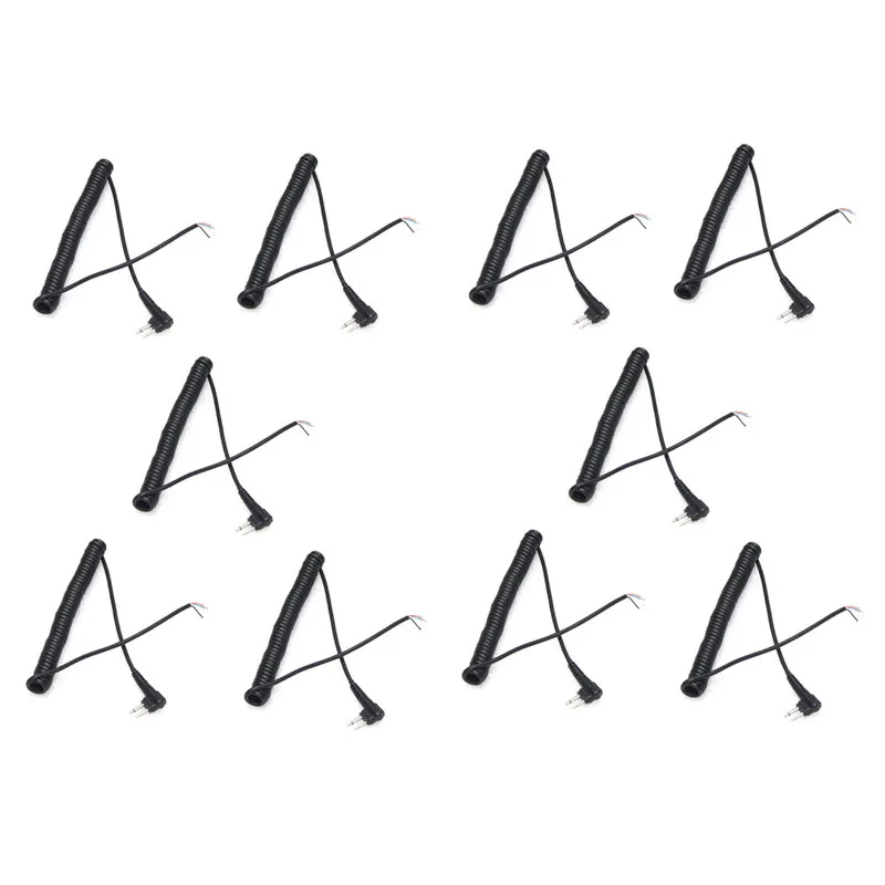 10 Pz 4 Fili Cavo Microfono 2Pin M Spina Per Motorola Ep450 Cp040 Cp140 Cp150 Xtn446 Gp300 Gp3188 Gp68 Gp88 Hytera Etc Radio