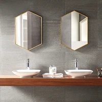 wholesale indoor household goods wall mounted shower diamond shaped decorative wall mirror