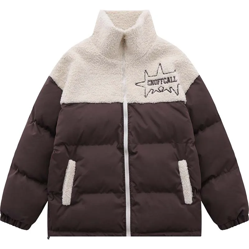 

Куртка мужская зимняя кашемировая с подкладкой и вышивкой, в стиле Харадзюку