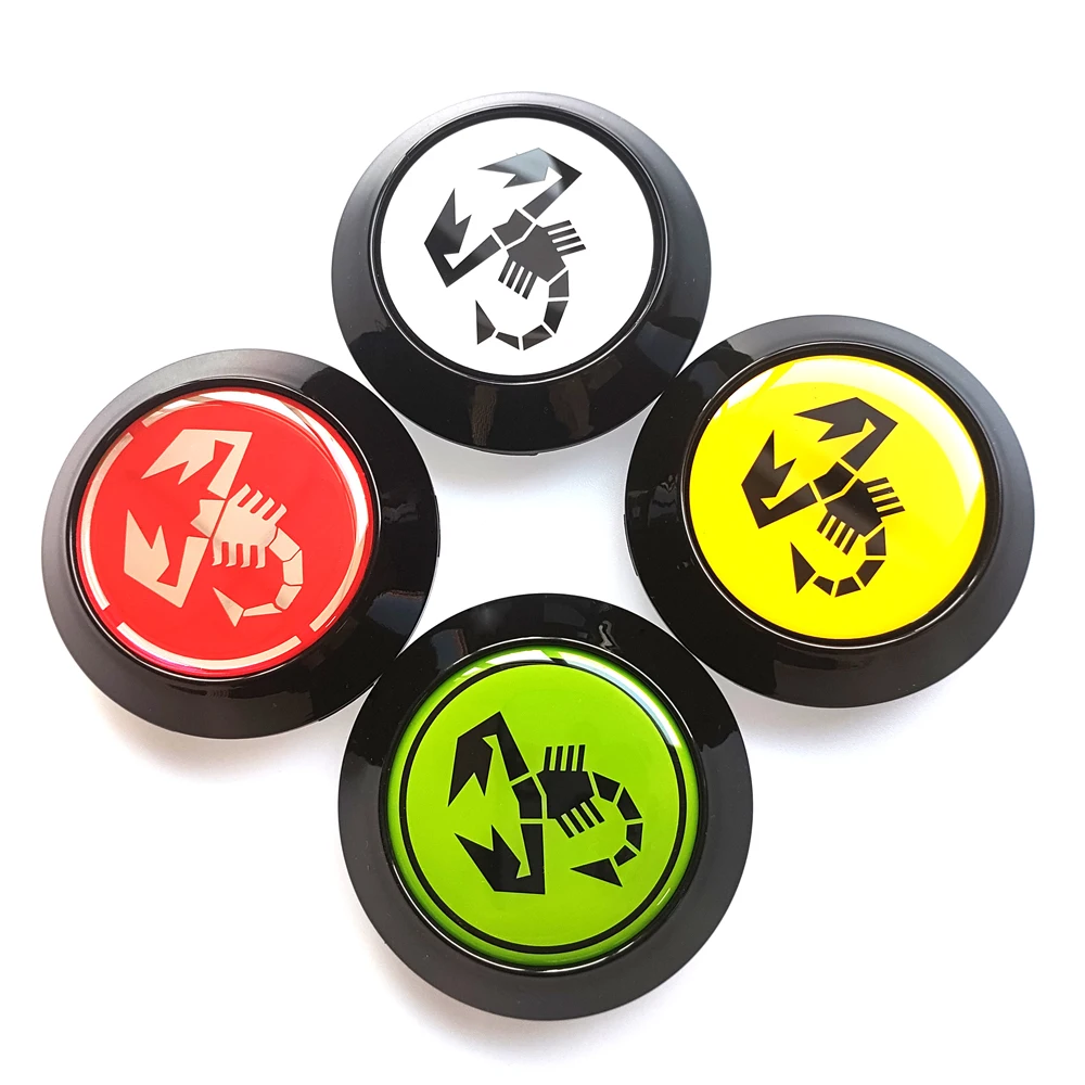 

For Ray Rims RM RS CF CH Car Ornament Hubcap Dust cover, 4 / set Abbas Scorpion Logo 70mm hub center cover