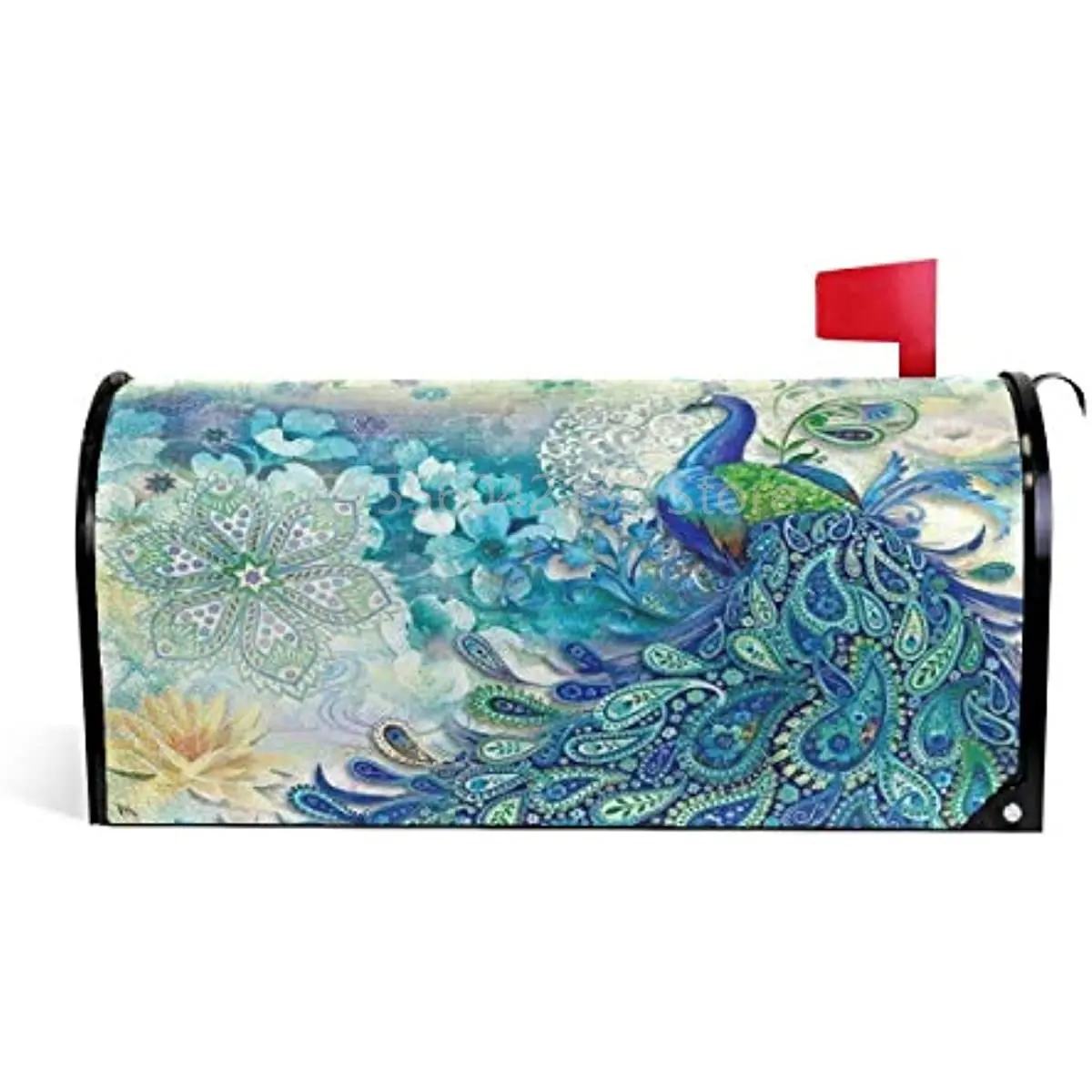 

Peacock Mailbox Covers Magnetic for Home Outdoor Welcome Garden Yard Decor, Flower Letter Post Box Cover Wraps Standard Size