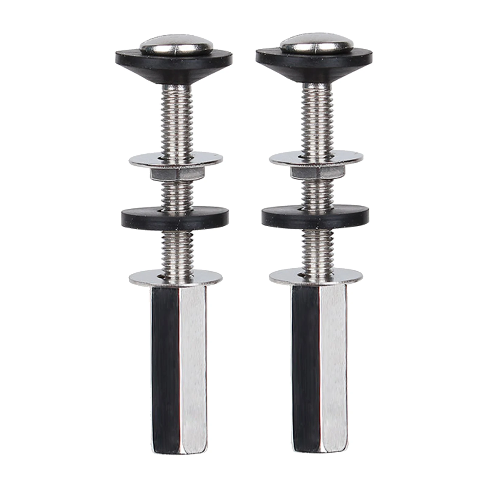 

1pair With Washers Fastening Toilet Bolt Kit Heavy Duty Screw Easy Install Repair Tank To Bowl Extra Long Nuts Stainless Steel