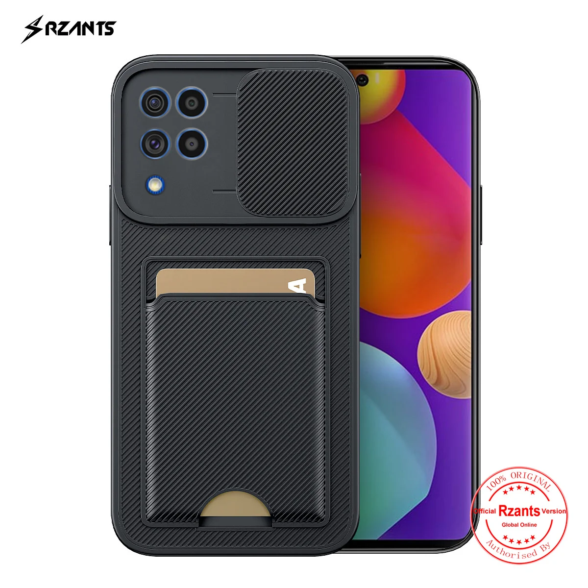

Чехол Rzants для Samsung Galaxy F62 M62, защитный чехол для объектива камеры, держатель для карт, тонкий чехол, противоударный чехол для мальчиков и девоч...