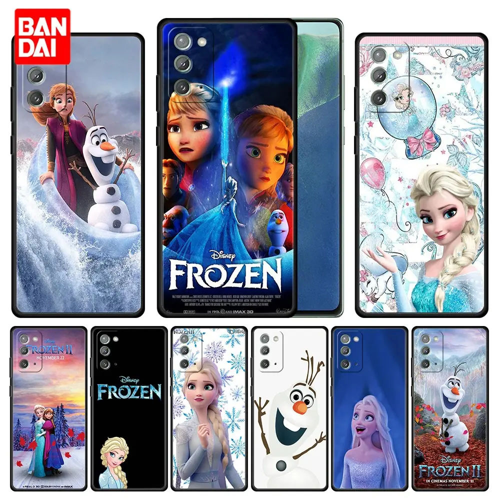 

Queen Elsa Princess Girl Anime Case for Samsung Galaxy Note 20 10 9 8 S21 S20 FE Plus Ultra Lite 4G 5G Black Soft Silicone Cover