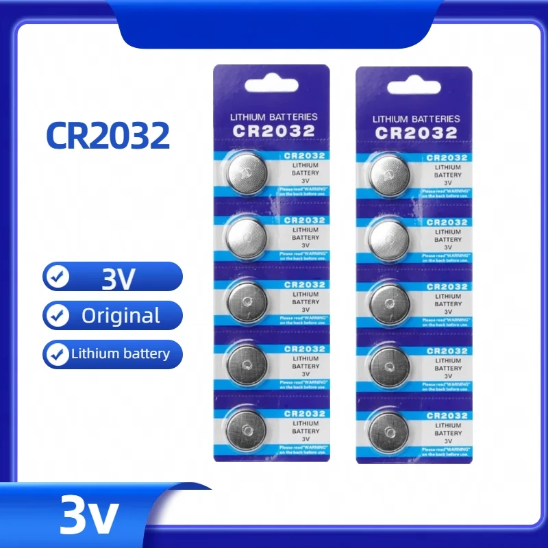 Фото CR2032 3 в оригинальная литиевая батарея DL2032 ECR 2032 BR2032 для дистанционного управления часами автомобильными ключами часами электрической игрушечной кнопкой монетной ячейкой №1