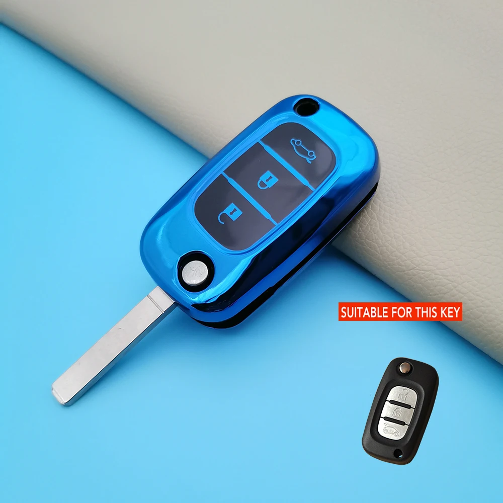 

3 Buttons TPU Key Case For Benz Lada Vesta Granta, Xray Kalina Priora Sedan For Renault Megane Fluence Clio Accessories