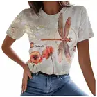 Женская футболка, привлекательная модная женская футболка, новинка 2022, летняя Свободная Женская футболка, топ с цветочным принтом и абстрактным 3D-принтом XL