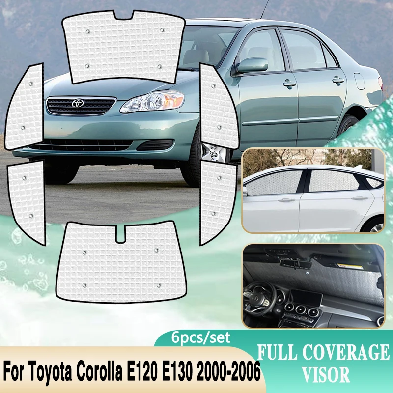 Для Toyota Corolla E120 E130 Sedan 2000 2001 2002 ~ 2006 автомобильные солнцезащитные козырьки на