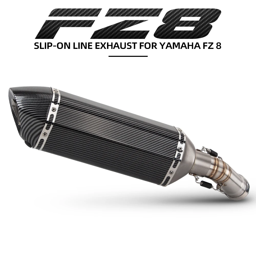 470 мм гоночный глушитель без шнуровки для Yamaha Fazer FZ8 FZ8N 2010-2016 мотоциклетный Escape
