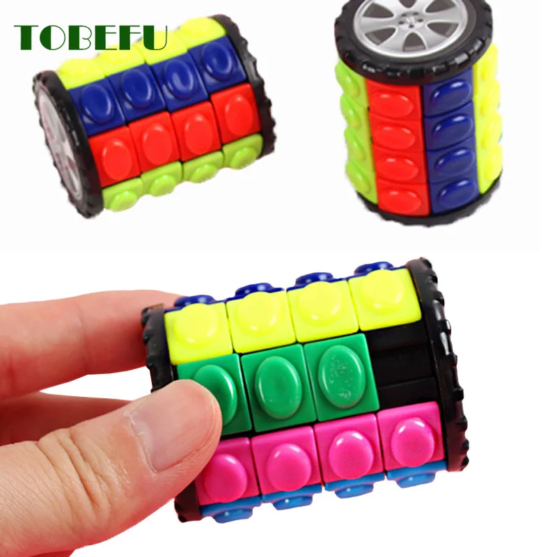

TOBEFU 3D Magic Corn Cube Tower Puzzle Speed Cube Wheel Rotating Game Cubos Cylindrical Toys for Children Educational Gifts