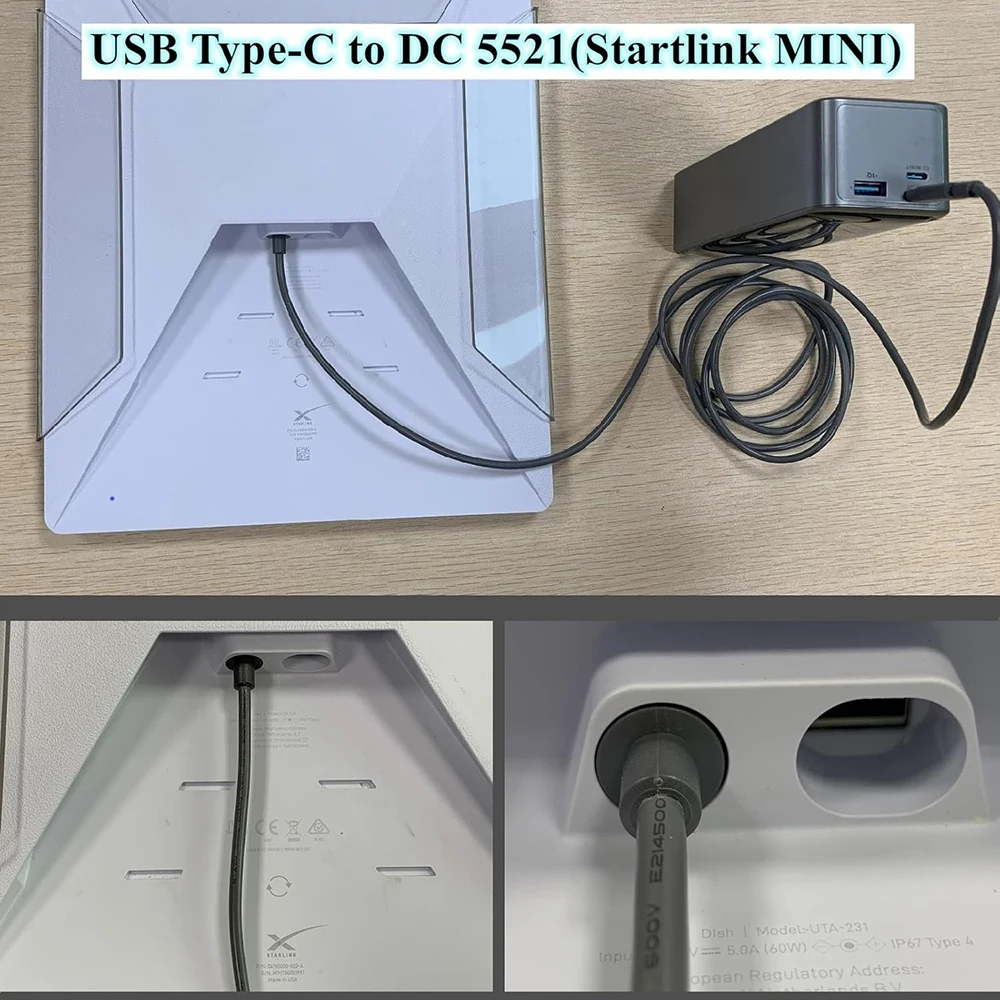 Шнур питания 3M USB C к DC5.5x2.1 мм