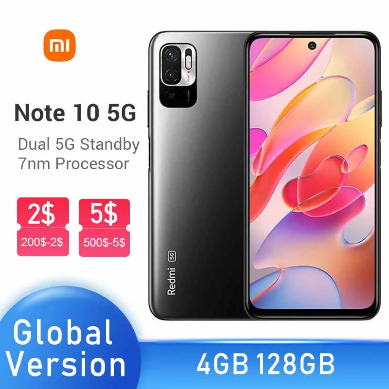 Xiaomi Redmi Note 10 смартфон с 5 99-дюймовым дисплеем ОЗУ 4 Гб ПЗУ 128 ГБ 700 48 МП 6 мАч |