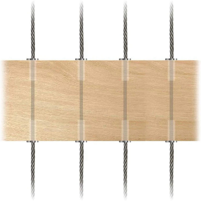 

60Pcs Stainless Steel Protector Sleeves Protective Sleeves Grommet Kit For 1/8Inch Wire Rope Cable Railing