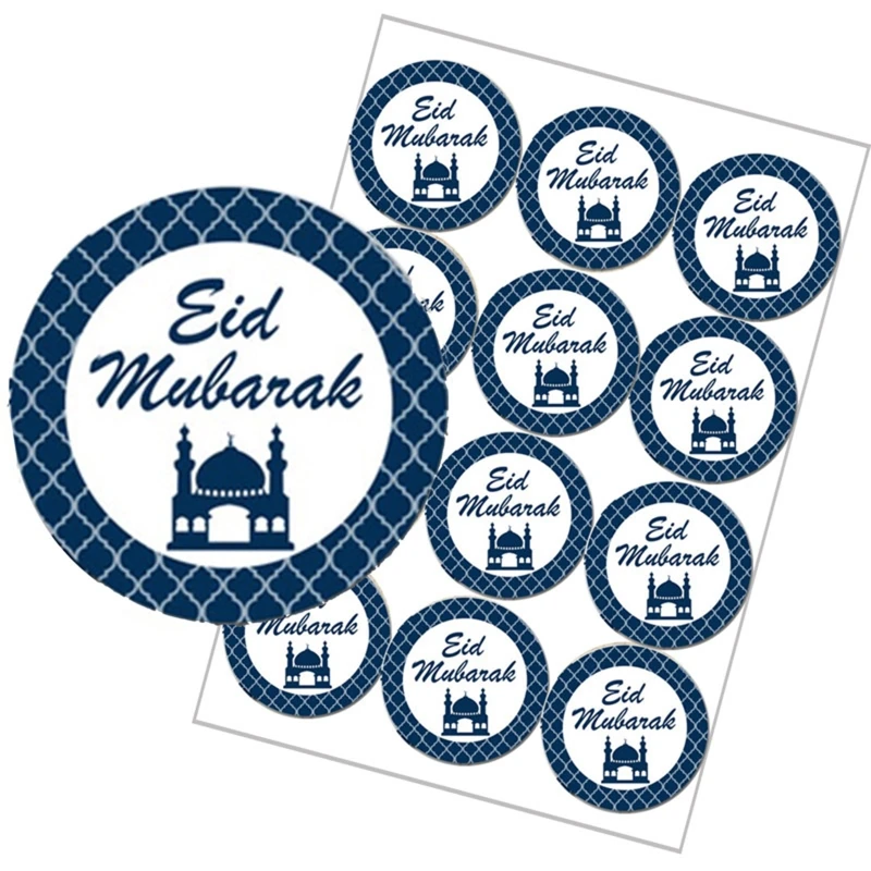 

Наклейки Eid Mubarak 120 шт., Рамадан, яркая фотография