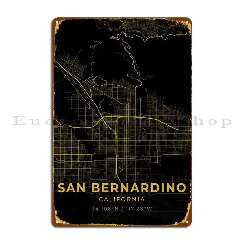 

San Bernardino Калифорния, металлический плакат, Фотофон, классический оловянный плакат
