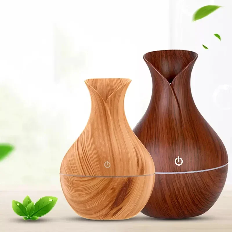Wood Humidifier USB Essential Oil Diffuser Ultrasonic Humidifier Household Aroma Diffuser Aromatherapy Mist Maker With LED
