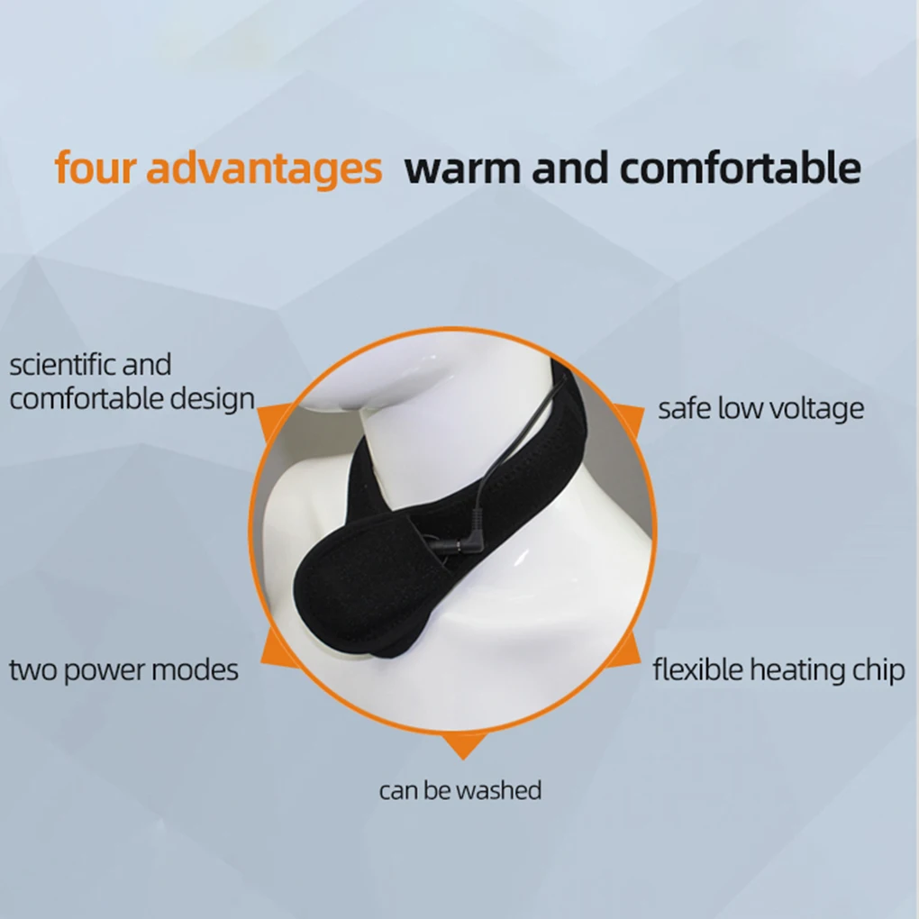 

Подставка под шею с подогревом USB, обогрев шейного отдела позвоночника, моющаяся электрическая подставка под шею, усталость шеи, теплый чехо...