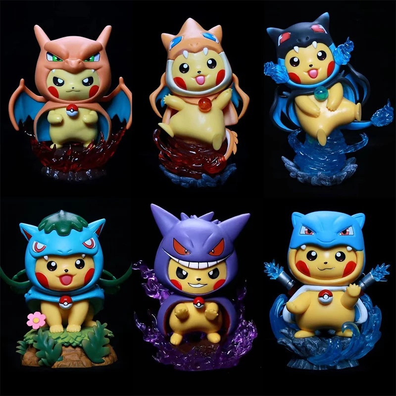 

Pokemon Egg Pikachu Cosplay Charizard Figure Cos Blastoise Venusaur Gengar Action Figurines Collection Model Statue Doll Toys