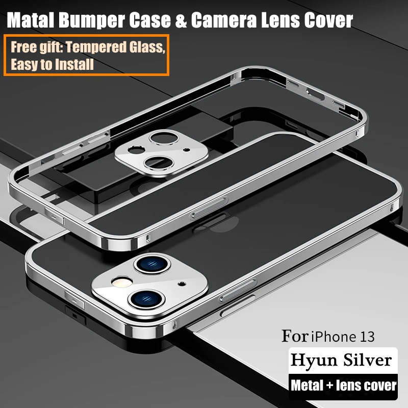 

For Apple iPhone 13 12 Pro Max 12 Mini iPhone 11Phone Case Bumper Metal Plating Aluminium Frame Camera Protect Shockproof Cover