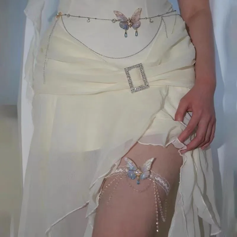 [Поиск товара] градиентная синяя мята Mambo кружевная бабочка кисточка ручная