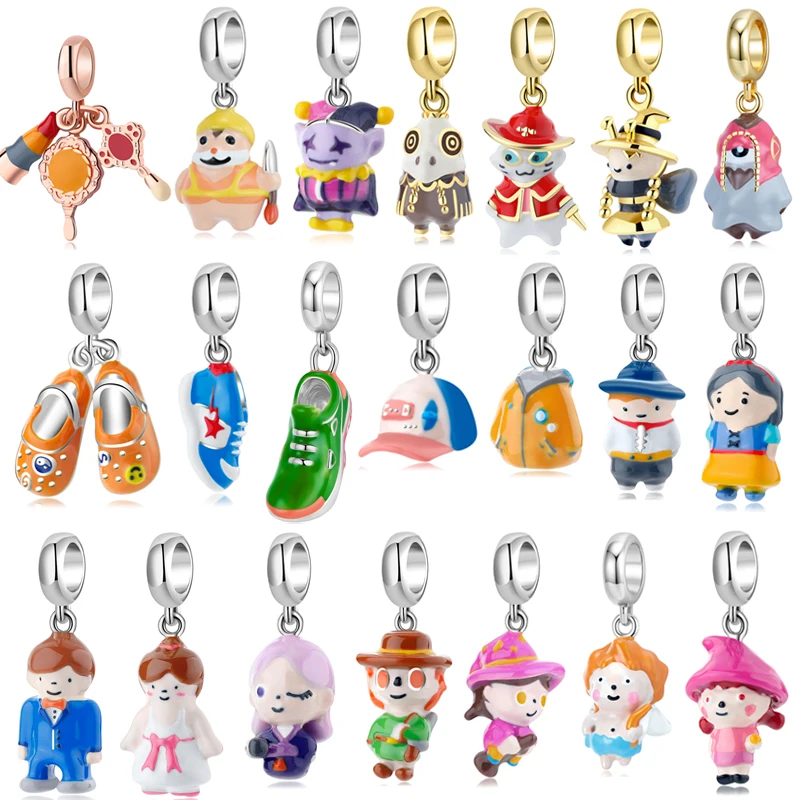 

Werewolf Game Character Fine Charms 925 Sterling Silver Pendant for Bracelets Making Blue CZ Owl Original Designer Jewelry 2022