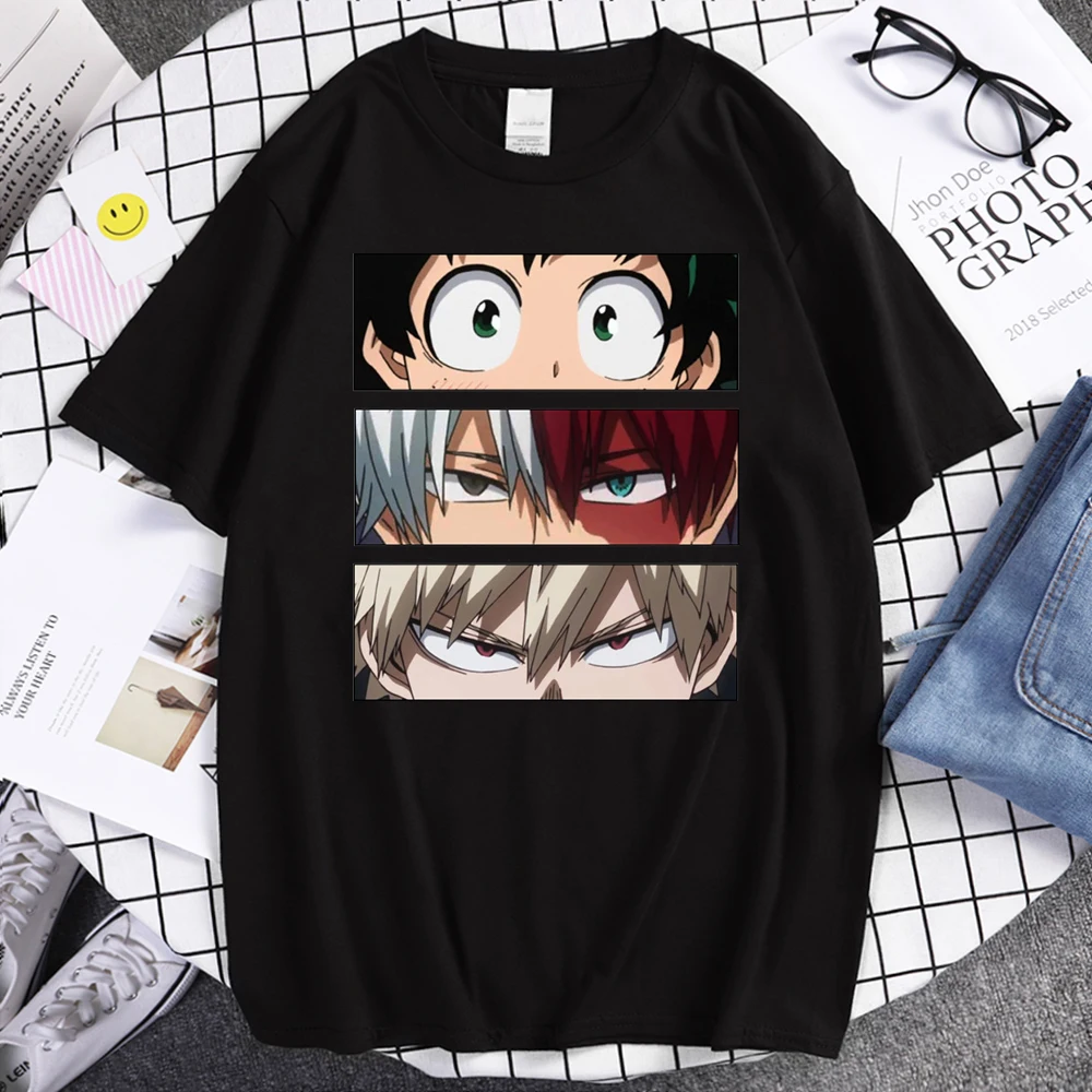 

My Hero Academia Anime Funny Tee Shirts Men Oversize T-Shirt Summer Hot Sale Cotton T Shirts Brand Fashion Short Sleeve Top Mens