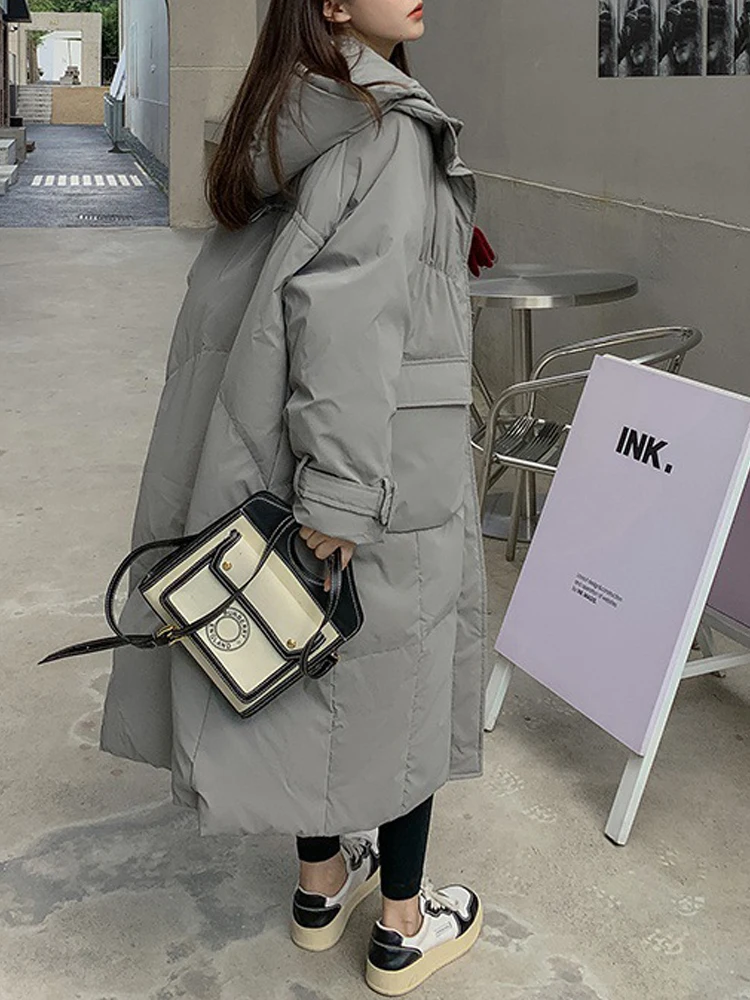 GOPLUS Women Winter Coats and Jackets Warm Hooded Long Overcoat Padded Jacket Dames Jas Abrigo Largo Mujer Manteaux Hiver Femme