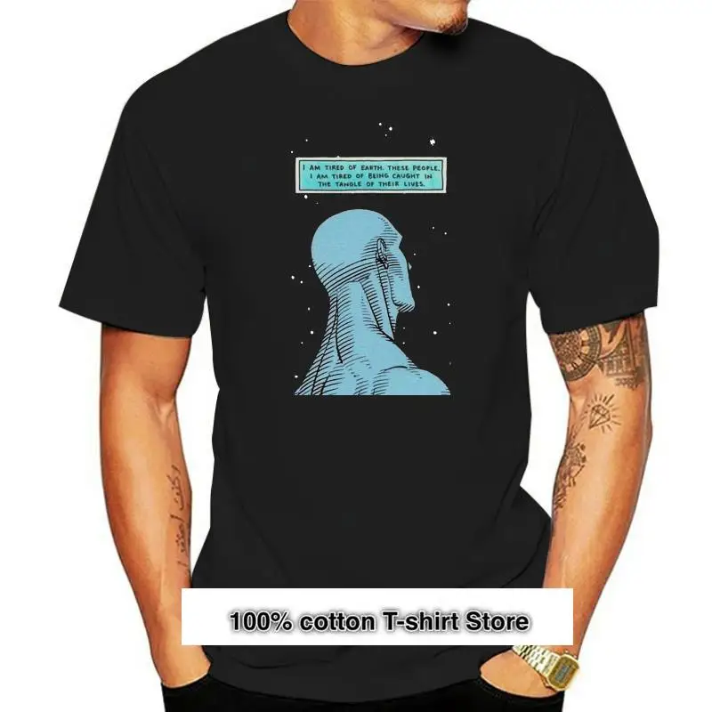 Watchmen-Camiseta de la tierra одежда для вечеринки доктор Бруклин я устал от земли цвет черный