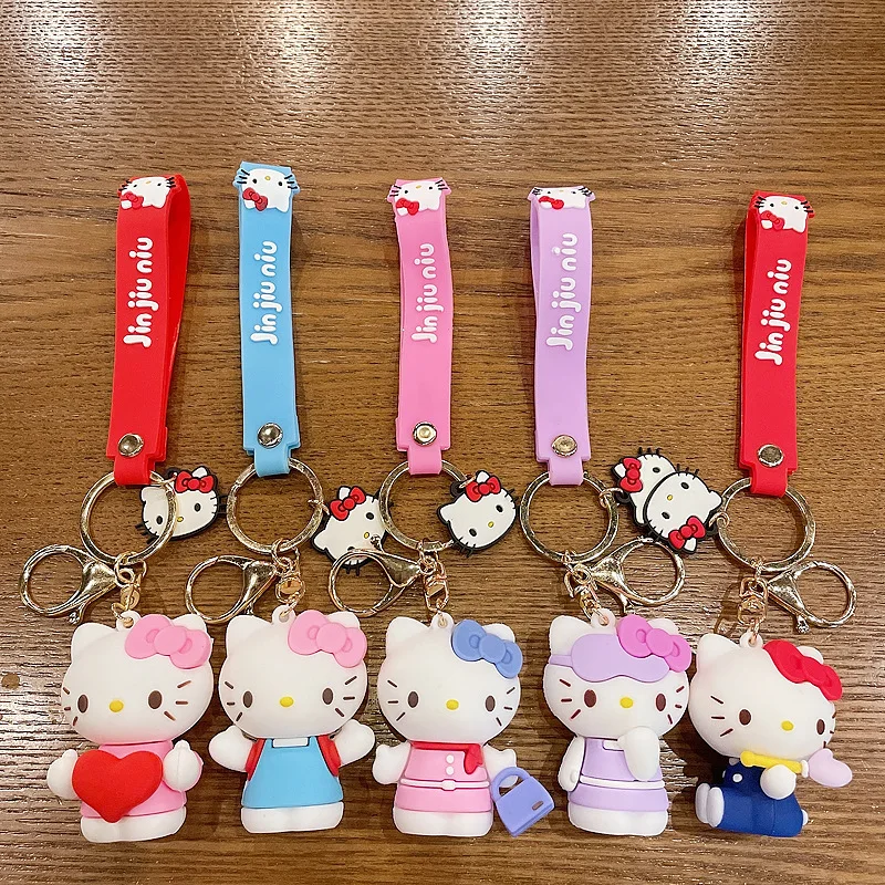 

Детская игрушка Аниме Фигурка Kwaii Hello Kitty кошка аниме фигурка брелок рюкзак Детская аниме модель Рождественский подарок игрушка