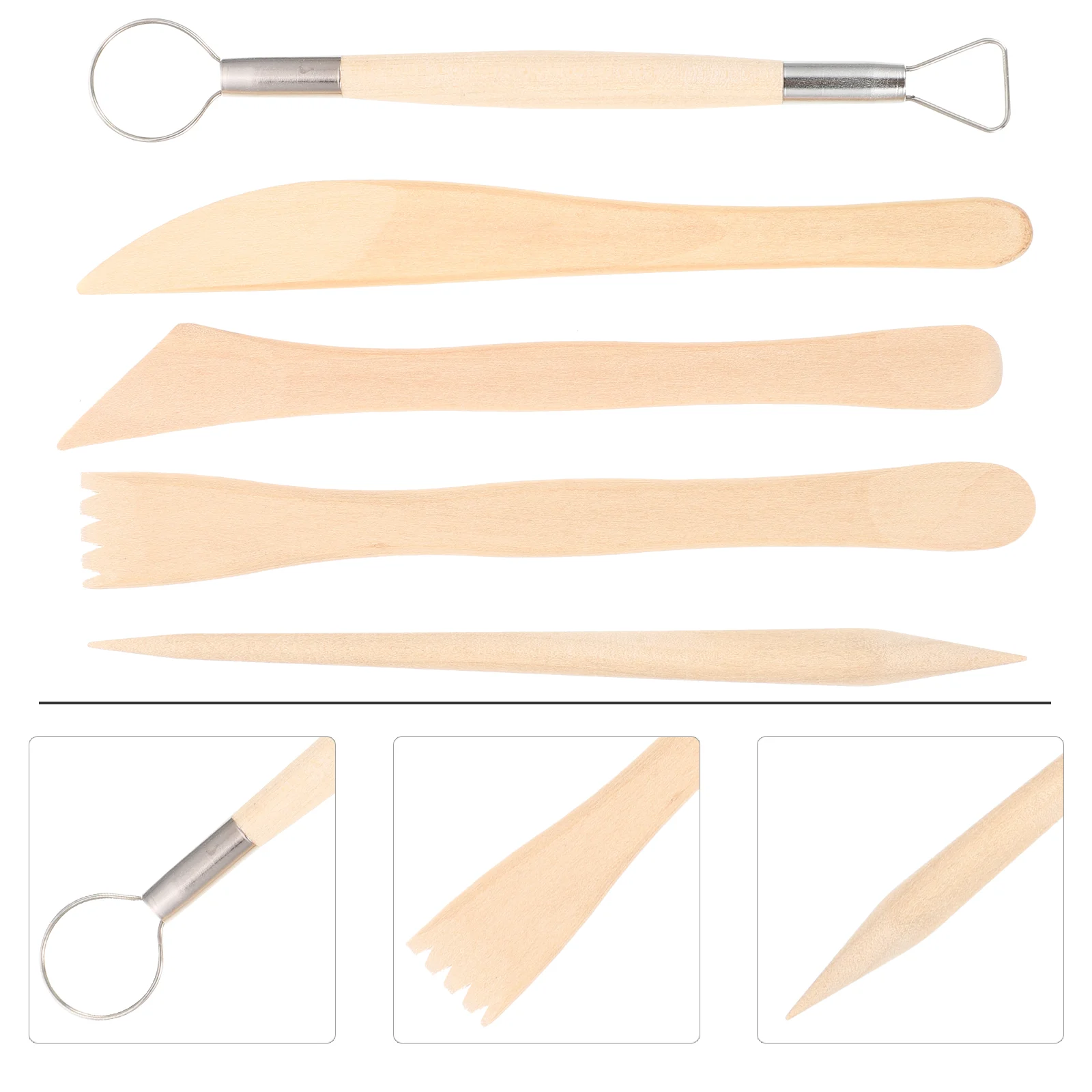 

2 Sets of Professional Clay Tools Daily Use Clay Carving Tools Kids Sculpting Tools