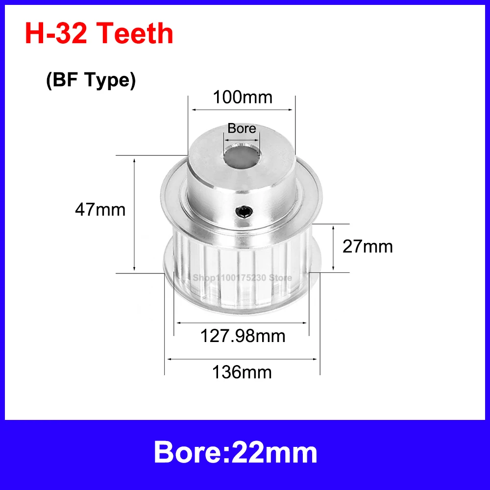 Зубчатый шкив типа H 22/24/25/26/28/30/32 зубьев Ширина 27 мм отверстие 14/15/18/19/20/22/24/25/28 1 шт./30