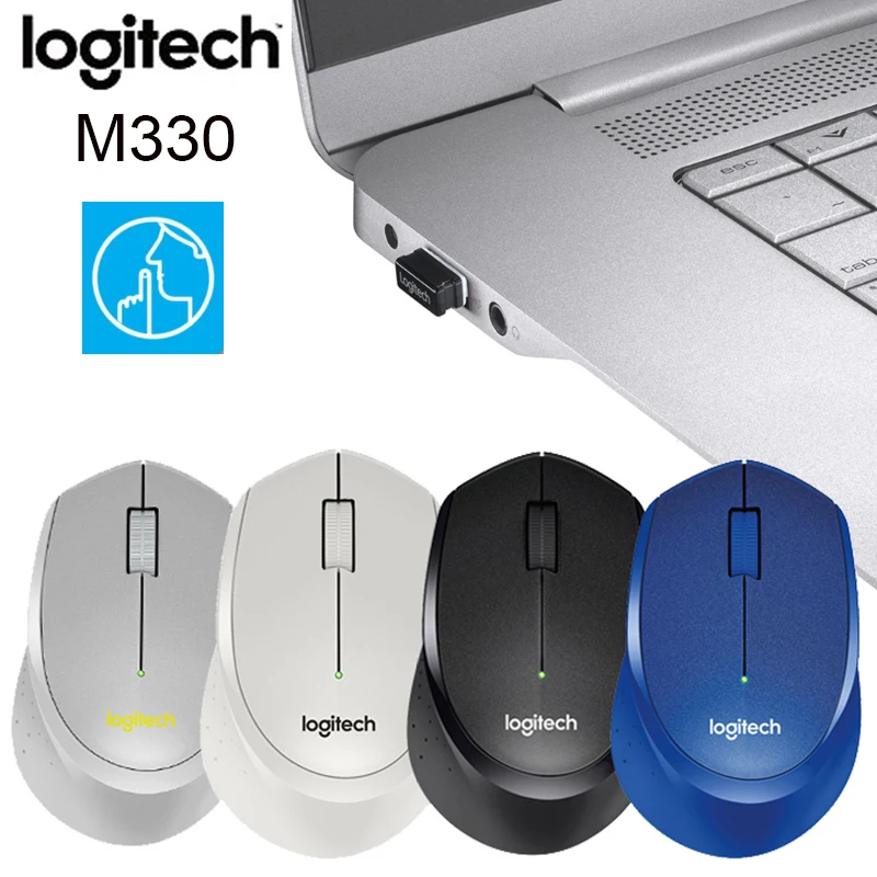 

Logitech M330 Wireless Mouse USB Nano Receiver 1000DPI Silent Support Official Test for Windows 10/8/7 Mac OS 10m
