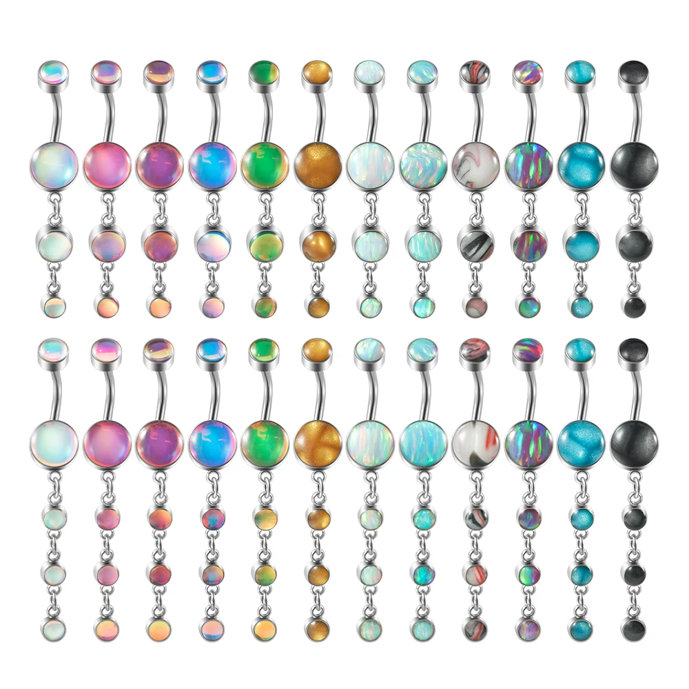 1 шт. кольцо для пирсинга пупка из хирургической стали