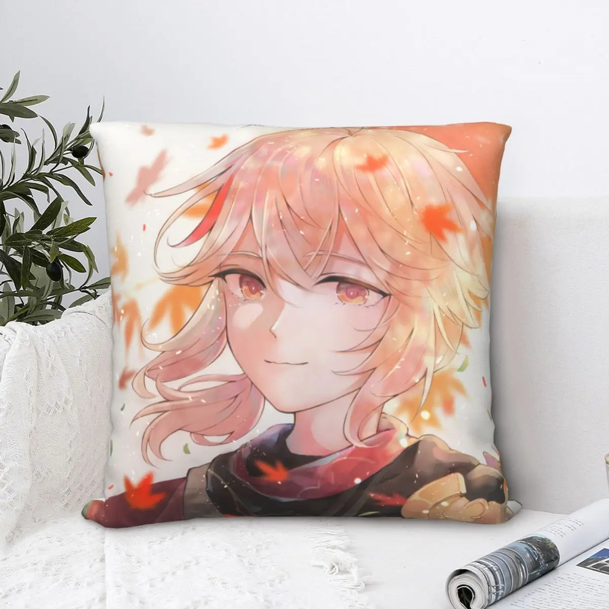 

Kazuha Hug Pillowcase Genshin Impact Game Backpack Cushion Garden DIY Printed Office Coussin Covers Decorative