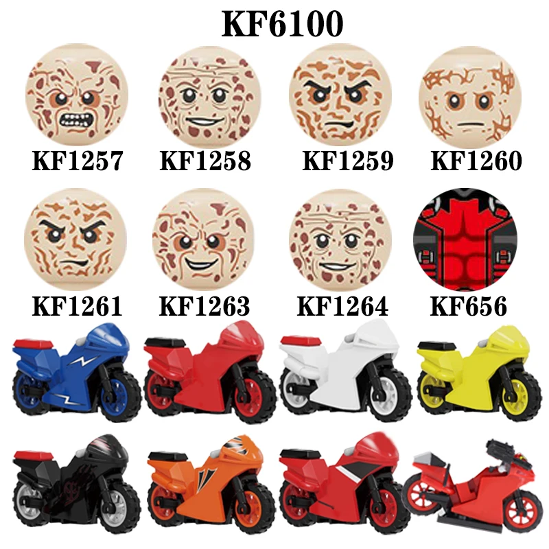 

Автомобильные строительные блоки KF6100, игрушки с мотоциклом, пластиковые фотообои для детей, Рождественский подарок KF6120