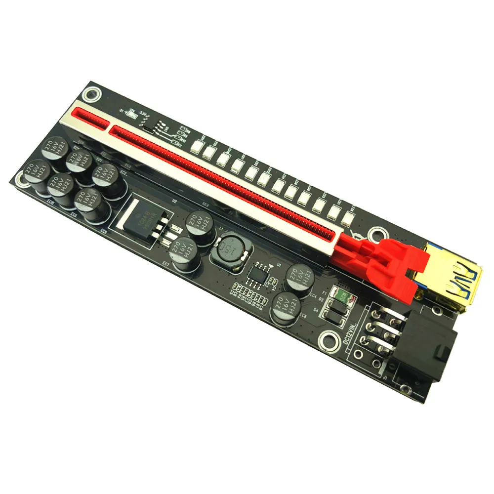6 шт. Райзер V011 Pro Plus PCIE для видеокарты PCI Express x16 SATA на 6P кабель питания USB 3 0 майнинга