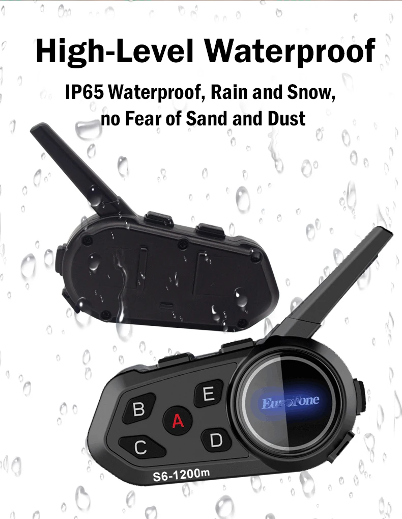 Мотогарнитура для шлема TELEC USA FCC UKCA bluetooth-гарнитура на все лицо подходит 6