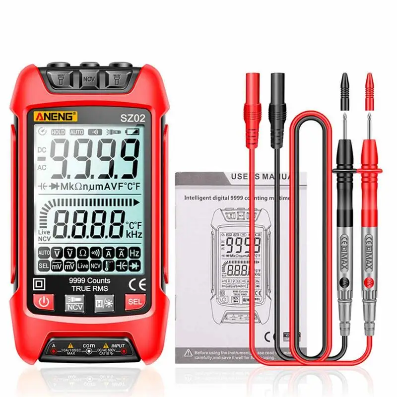 

Мультиметр тестер 6000 отсчетов вольтметр умный электрический тестер цепи тестер зажим тестер амперметр с жидкокристаллическим дисплеем