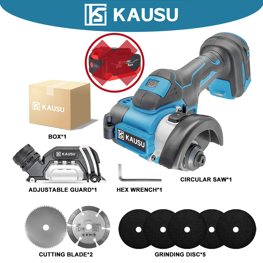 

Аккумуляторная циркулярная пила KAUSU 20000 об/мин 3 дюйма для Makita 18 В