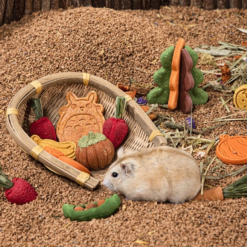 Фото F92B кроличье овощное печенье натуральная молярная игрушка Pet Pet Chinchillas хомя №5