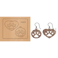 wood mold earrings cut mold earring wood mold cute dog paw earringsyy 273 is compatible with most manual die cut