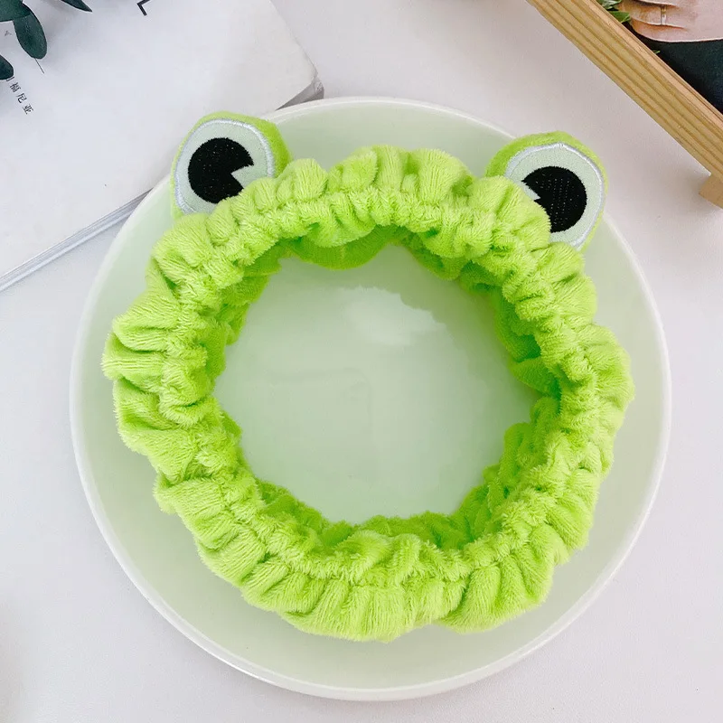 Funny Frog Makeup Headband Wide-brimmed Elastic Hairbands Cute Girls Hair Bands Women Hair Accessories Girls Hairband images - 6